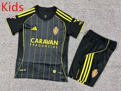 2025-2026 Real Zaragoza Away Black Kids/Youth Soccer Uniform-7809