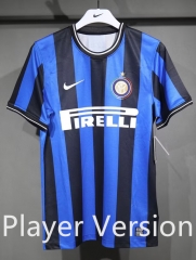 (S-3XL) Player Version 09-10 Retro Version Inter Milan Home Blue&Black Thailand Soccer Jersey AAA-4563