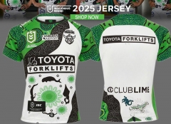 (Pre-sale) 2025 Raiders White&Green Thailand Rugby Shirt