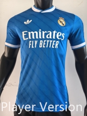 Player Version 2025-2026 Real Madrid 2nd Away Blue Thailand Soccer Jersey AAA-4952