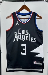 2023 Jordan Los Angeles Clippers Black #3 NBA Jersey-311