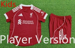 Player Version 25-26 Liverpool Home Red Kids/Youth Soccer Uniform-9926