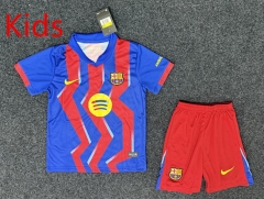 25-26 Special Edition Barcelona Red&Blue Kids/Youth Soccer Uniform-5526