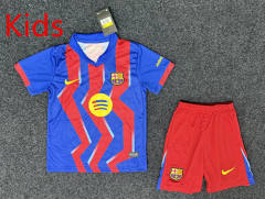 25-26 Special Edition Barcelona Red&Blue Kids/Youth Soccer Uniform-5526