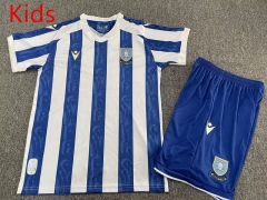25-26 Sheffield Wednesday Home Blue&White Kids/Youth Soccer Uniform-7809