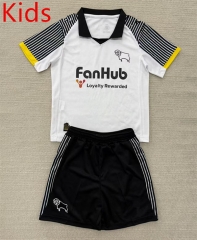 25-26 Derby County Home White Kids/Youth Soccer Uniform-AY