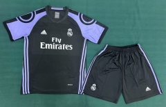 16-17 Retro Version Real Madrid 2nd Away Black Soccer Uniform-5074