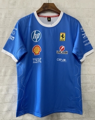 2025 Ferrari Blue Round Collar Formula One Racing Suit