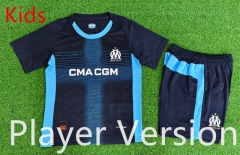 Player Version 25-26 Olympique de Marseille Away Royal Blue kids Soccer Uniform-9926