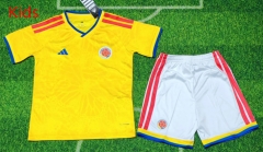 25-26 Colombia Home Yellow Kids/Youth Soccer Uniform