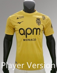 Player Version 25-26 Monaco Away Yellow Thailand Soccer Jersey AAA-9753