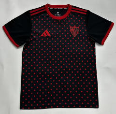 (S-4XL) 2025-2026 Sevilla Black Thailand Training Jersey AAA-GB