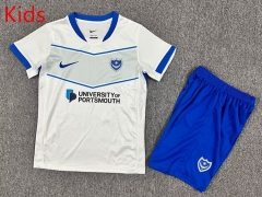25-26 Portsmouth Away White Kid/Youth Soccer Uniform-7809