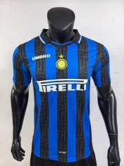 Retro Version 97-98 Inter Milan Home Blue&Black Thailand Soccer Jersey -3685