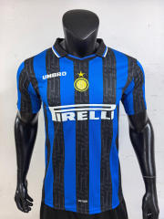 Retro Version 97-98 Inter Milan Home Blue&Black Thailand Soccer Jersey -3685