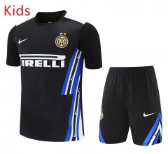 25-26 Inter Milan Black Kids/Youth Soccer Training Uniform-418