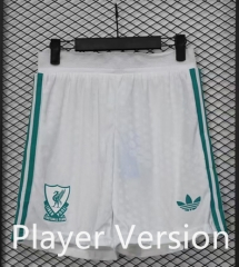 Player Version 2025-2026 Liverpool 2nd Away White Thailand Soccer Shorts-888
