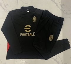 2024-2025 AC Milan Black Thailand Soccer Tracksuit-815
