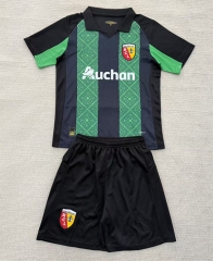 2025-2026 RC Lens Away Black&Green Soccer Uniform-AY
