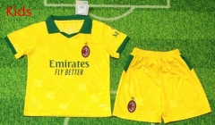 2025-26 AC Milan 2nd Away Yellow Kids/Youth Soccer Uniform