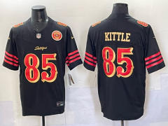 San Francisco 49ers Black #85 NFL Jersey-0840
