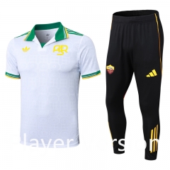 Player Version 25-26 Roma White Short Sleeves Thailand Soccer Tracksuit-9926
