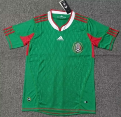 (S-4XL) Retro Version 2010 Mexico Home Green Thailand Soccer Jersey AAA-5378