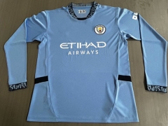 2024-2025 Manchester City Home Blue LS Thailand Soccer Jersey AAA