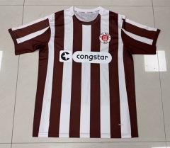 (S-4XL) 25-26 FC St. Pauli Home Red&White Stripes Thailand Soccer Jersey AAA-2044