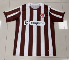 (S-4XL) 25-26 FC St. Pauli Home Red&White Stripes Thailand Soccer Jersey AAA-2044