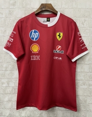 2025 Ferrary   Round Collar   Red  Racing Suit
