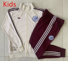 25-26 Ajax Light Yellow Kids/Youth Soccer Jacket Uniform-815
