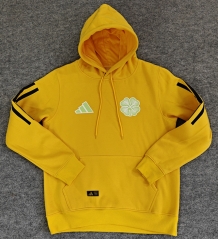 Player Version Celtic Yellow Thailand Soccer Tracksuit Top With Hat-LH