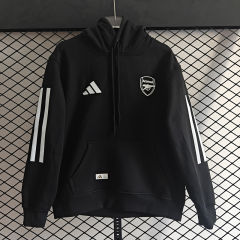 Player Version 25-26 Arsenal Black Thailand Soccer Tracksuit Top With Hat-LH
