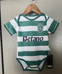 25-26 Sporting Lisbon Clube de Portugal Home White&Green Baby Soccer Uniform-CS