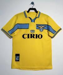 Retro Version 98-99 Lazio 2nd Away Yellow  Thailand Soccer Jersey AAA-811