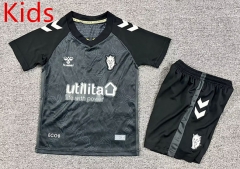 2025-2026 Sunderland AFC 2nd Black&Black&Gray Kids/Youth Soccer Uniform-7809
