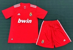 11-12 Retro Version Real Madrid 2nd Away Red Soccer Uniform-5074