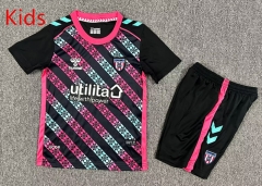 2025-2026 Sunderland AFC Goalkeeper Black&Pink Kids/Youth Soccer Uniform-7809