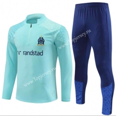 2023-2024 Olympique de Marseille Light Green Thailand Soccer Tracksuit