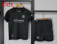 25-26 Manchester City Away Black Kids/Youth Soccer Uniform-8037