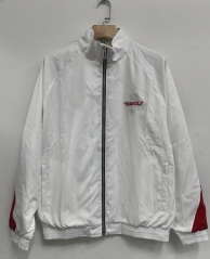 Retro Version Thick AC Milan White Full rainproof windbreaker -8268