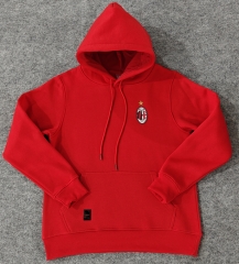 Player Version 2024-2025 AC Milan Red Thailand Soccer Tracksuit Top With Hat-CS