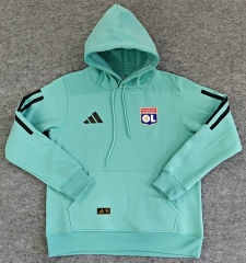 Player Version Olympique Lyonnais Home Green Thailand Soccer Tracksuit Top With Hat-LH