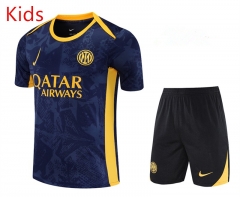 25-26 Inter Milan Royal Blue Kids/Youth Soccer Training Uniform-418