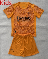 25-26 Derby County Goalkeeper Orange Kids/Youth Soccer Uniform-AY