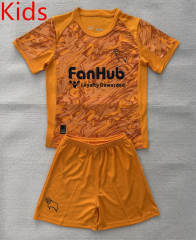 25-26 Derby County Goalkeeper Orange Kids/Youth Soccer Uniform-AY