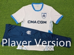 Player Version 2024-2025 Olympique de Marseille Home White Short-sleeved Thailand Soccer Tracksuit-9926