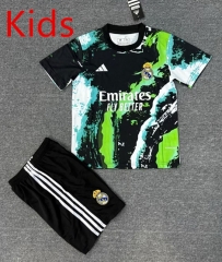 25-26 Special Edition Real Madrid Black&Green Kids/Youth Soccer Uniform-4247