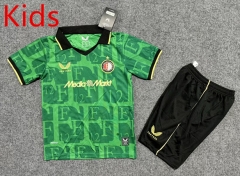 2025-2026 Feyenoord Rotterdam 3rd Away Green Kids/Youth Soccer Uniform-6748